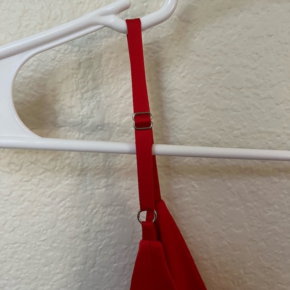 FAME & PARTNERS x FREE PEOPLE | Red Bond Maxi Wrap Dress w Thigh Slit | Size 4 - Picture 10 of 12